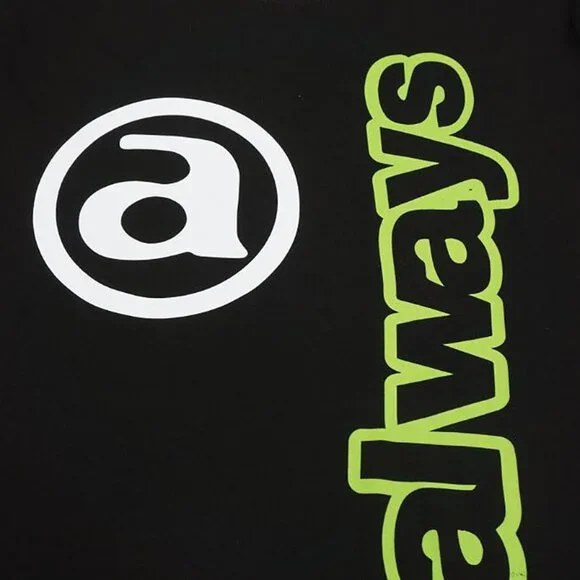 Always Black Trendy Lettering Short Sleeve T Shirt